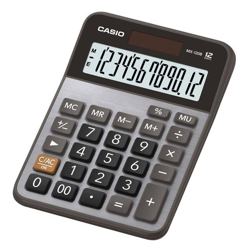 Calculadora de mesa Casio MX-120b de 12 dígitos, preta