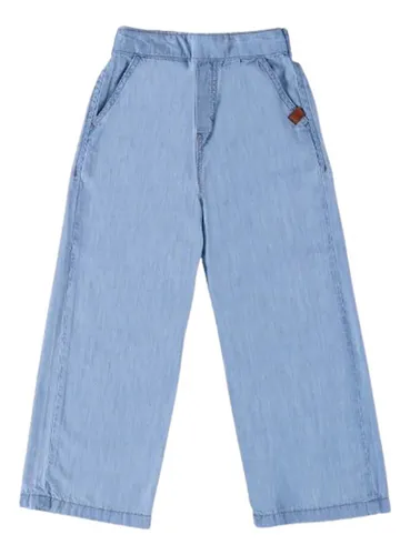 Calça Malwee Wide Leg Jeans Premium Menina Tam 10 Ao 18
