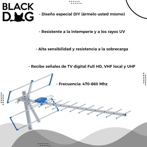 Imagen 2 de 3 de Antena Exterior Tv Digital Ledstar Ltv-2515 Bde