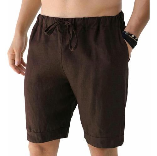 Short Pantalón De Algodón For Hombre, Playa, Yoga