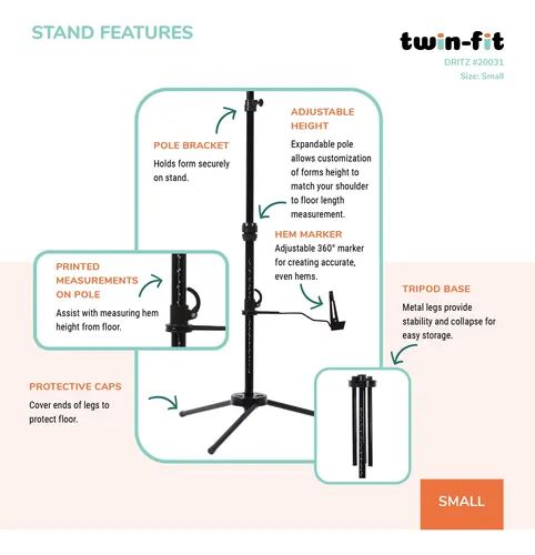 Maniqui Talle Ajustable Con Pie Soporte Talle Small