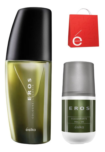 Perfume Eros + Desodorante + Bolsa De Regalo Esika Stock!!