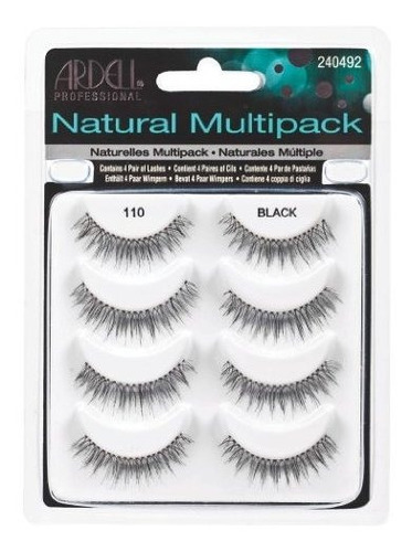 Ardell Natural Multipack Lashes - 110 Black (paquete De 2)