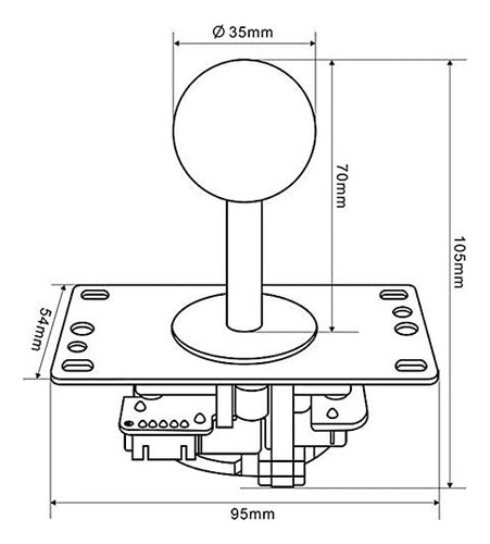 Sanwa Jlf-tp-8yt Joystick Negro Original Para Arcade Jamma 4