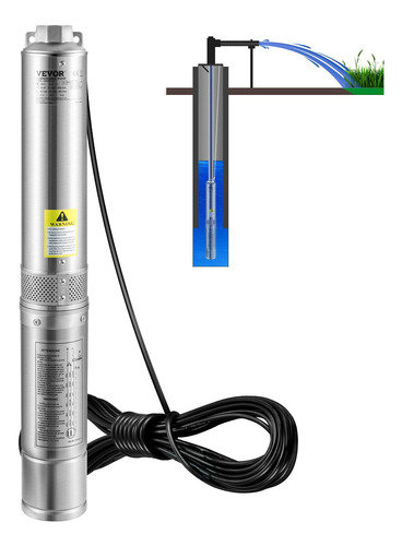 Bomba De Agua 2hp Vevor Sumergible En Acero Inoxidable 230v