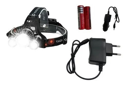 Lanterna Cabeça Triplo T6 3led Cree Profissional Swat Tática