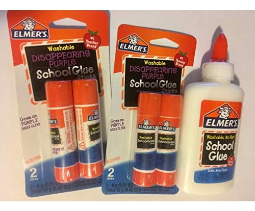 Bundle Washable Liquid School Glue, White, Dries Clear,...