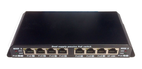 8 Puerto Ethernet Switch 7 Poe Pasivo Ws Power Over Para T1