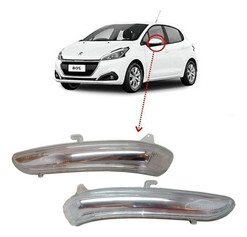 Par Lanterna Pisca Retrovisor O Peugeot 208 2017 Em Diante