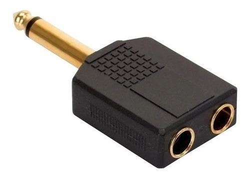 Imagen 2 de 2 de Adaptador 2 Jack 6.3 A Plug 6.3 Estereo Radox Paquete 5 Pzs
