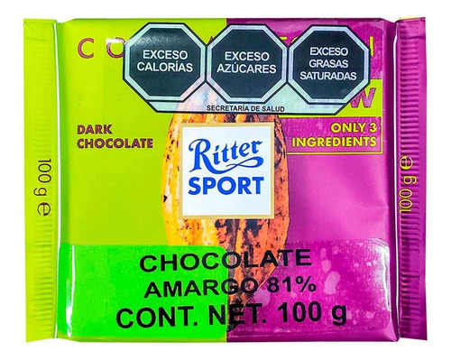 Chocolate Ritter Sport 81% Cocoa 100 G