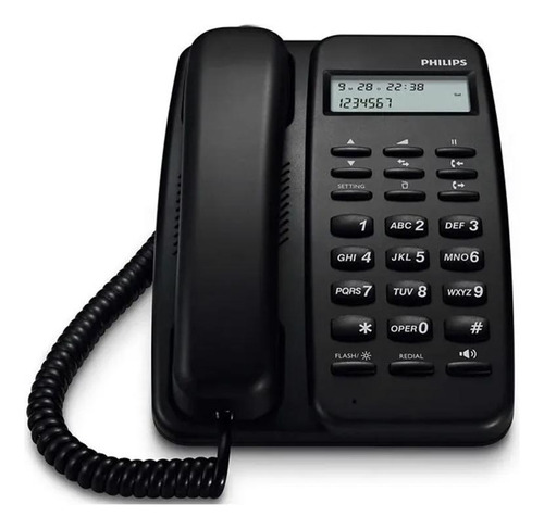 Teléfono Con Cable Philips Crd150b/77 Manos Libres Oferta