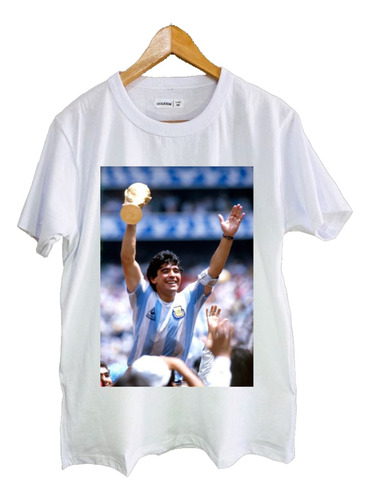Remeras Estampadas Dtg Full Hd Maradona Campeon Copa 1986