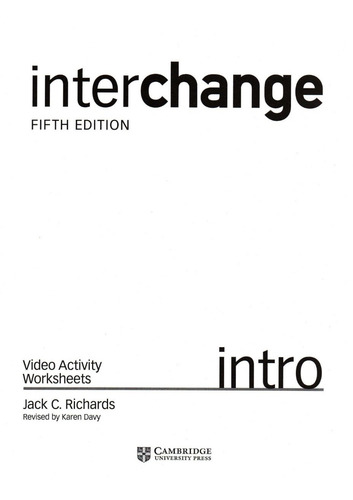 Interchange Intro Full Contact 5th Fifth Edition