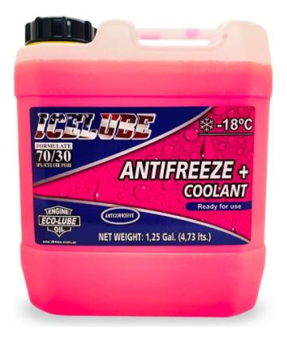 Refrigerante Icelube 70/30 X 5 Lts Rosa