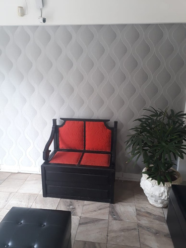 Imagem 10 de 10 de Papel De Parede Geométrico 3d Cinza Com Prata Ondas Sala