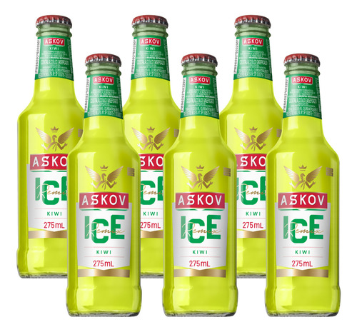 Bebida Askov Ice Kiwi Long Neck 6 Un De 275ml