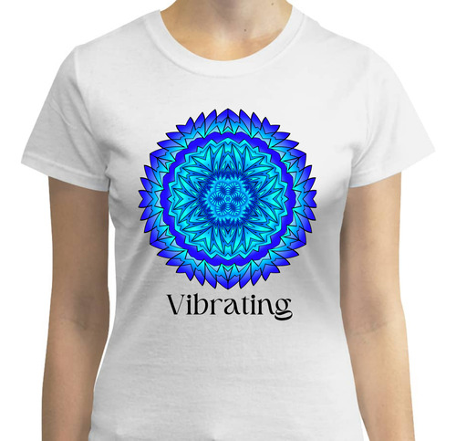 Playera Mandala Azul Vibrando - Meditación - Moda - Claros 2