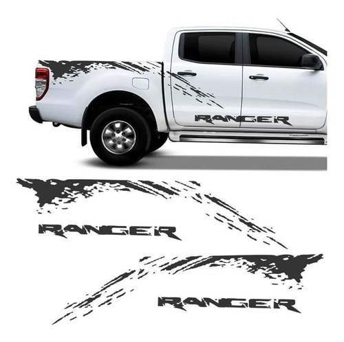 Kit Adhesivos  Calcos Laterales Ford Ranger 2013/2019