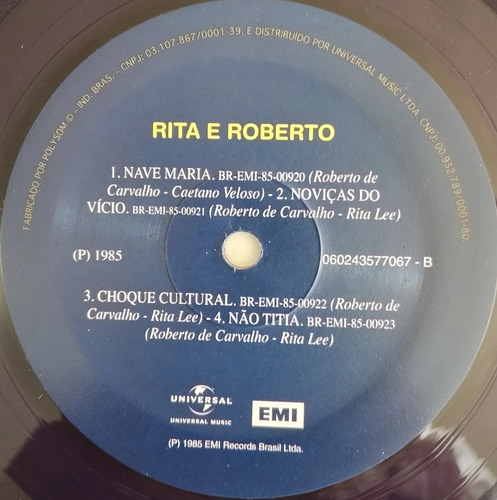 Lp - Rita E Roberto - Rita E Roberto - Vinil Translúcido. Nm
