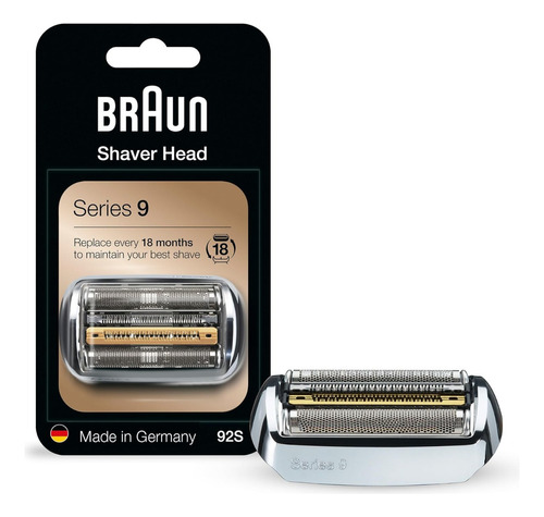 Braun Series 9 92s Foil & Cutter Cabezal De Repuesto Color Plateado