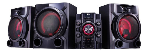 Minicomponente LG Xboom CM5760 negro y rojo con bluetooth 1100W de potencia - 220V