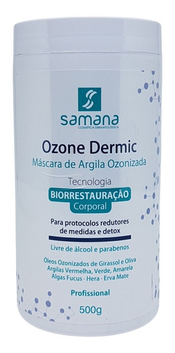 Ozone Dermic - Máscara De Argila Corporal 500g Samana