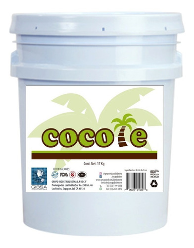 Aceite De Coco Cocote Cubeta De 19 Litros Tienda Oficial