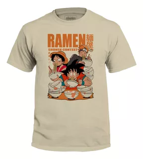 Playera Ramen Heroes Goku Luffy Naruto Comida Humor Gp