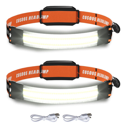Cosoos - Linterna Recargable Original De 2 Led, Luz Trasera