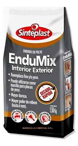 Enduido En Polvo Endumix Sinteplast 1,5 Kg - Fc