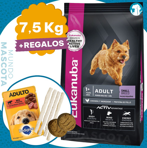 Alimento Perro Adulto Raza Pequeña Eukanuba 7,5 Kg + Envío