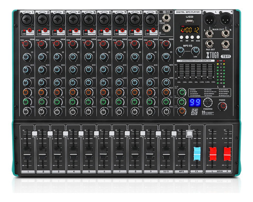 Xtuga Ts11 Mezclador De Audio Profesional De 11 Canales Con