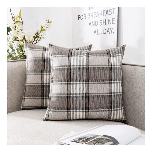 Carrie Home Brown Papely Pillow Covers 18x18 De 2 Almohadas