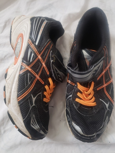 Tenis Infantil Asics Pre-galaxy Preto Laranja Tamanho 31