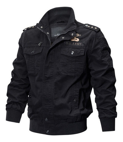 Chaquetas Con Cremallera Estilo Militar For Hombre