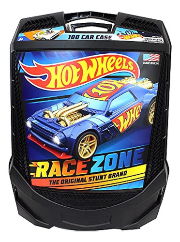 Hot Wheels 100-car, Estuche De Almacenamiento Con Ruedas Y A