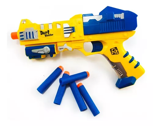 Pistola de Brinquedo Lança Dardos Amarela Supershot Nerf