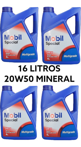 Aceite 20w50 Mobil Mineral 16 Litros