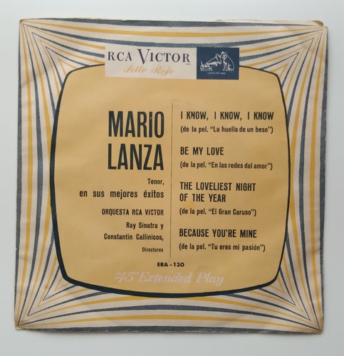 Single Mario Lanza - Sus Mejores Éxitos. J 