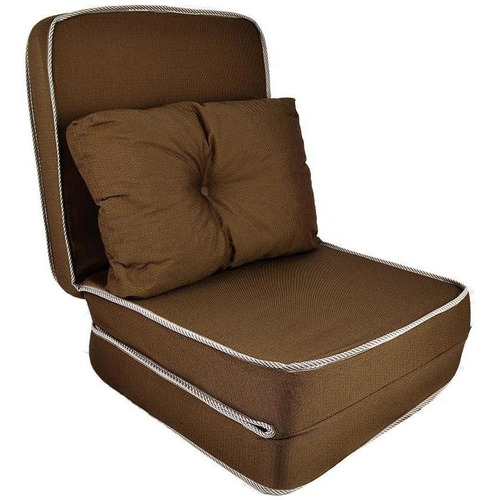 Puff Conforto 3x1 Com Travesseiro Sofá Colchão Colchonete