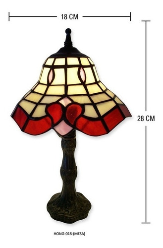 Lampara Tiffany Modelo Minihog-018 Con Base