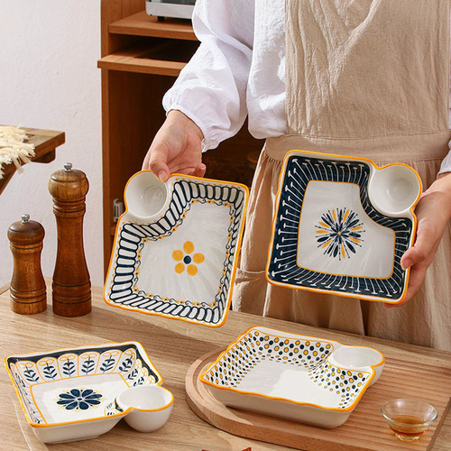 Plato Para Albóndigas Con Compartimentos De Estilo Japonés