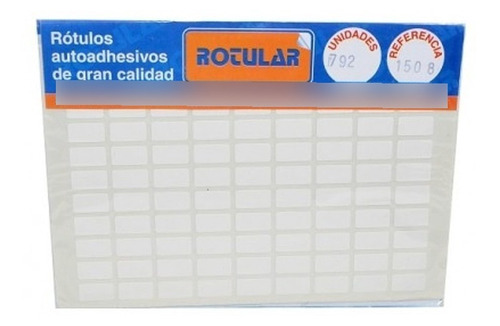 Rotulo Autoadhesivo Blanco 15x8mm X 792 Pcs - Ref. 15-08