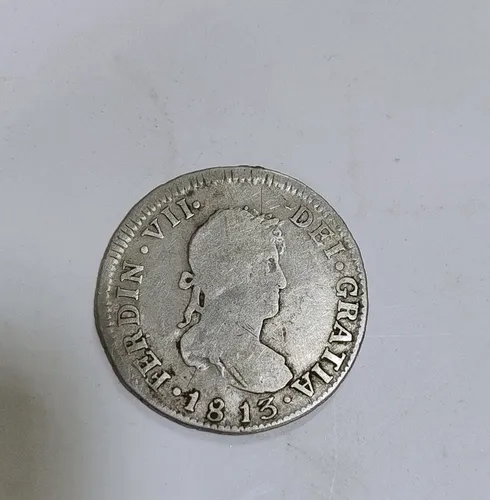Moneda De Plata Ferdin Vii 1813 2 Reales (Usado)