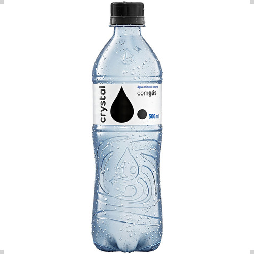 Agua Mineral Com Gás Legítima Crystal Garrafa 500ml -12 Und