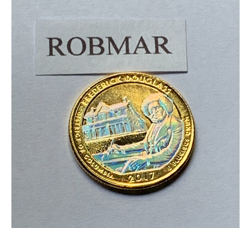 Robmar-usa-quarter Bañado En Oro Y Oleo-2017-frede Douglass