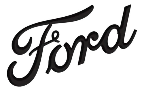 Emblema Adesivo Ford Resinado 3d Em Preto 8x20 Cms Ford Fgc