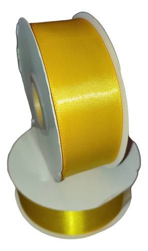  Rollo Listón Satinado Una Cara #9 3.8cm 45mts Rosa Eterna Amarillo Canario Liso