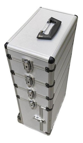 Carrinho Ferramenta Aluminio Caixa Empilháveis 250kg - Cinza
